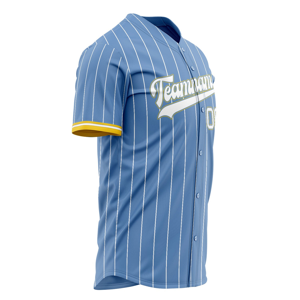 Custom Light Blue Baseball Jersey (With White Color)