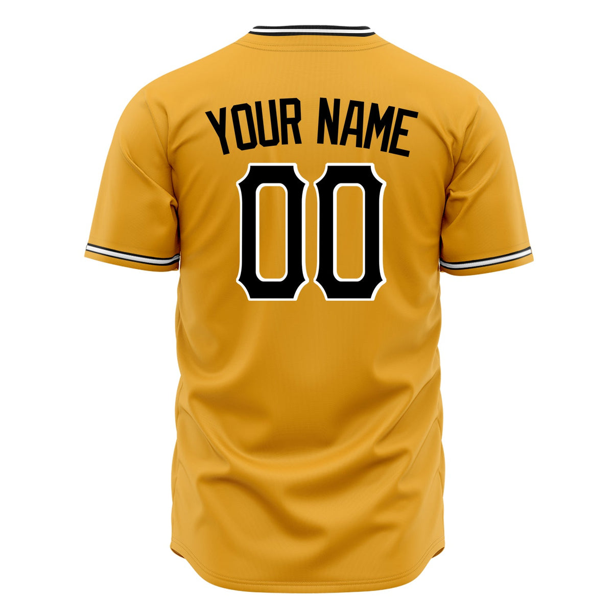 Custom Gold Baseball Jersey (With Black Color)