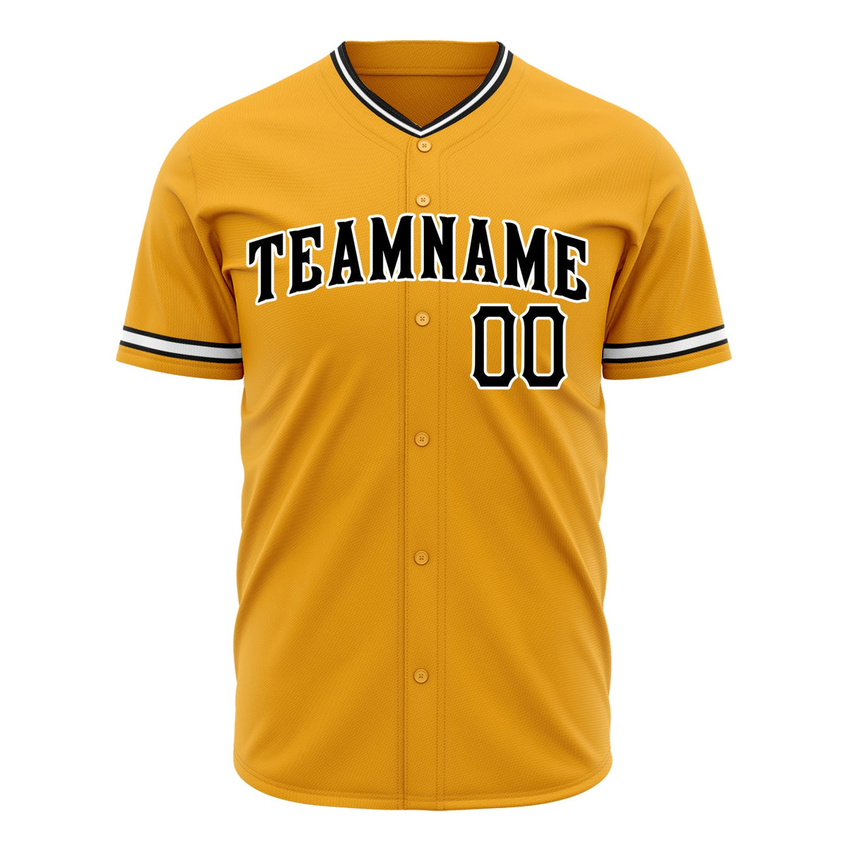 Custom Gold Baseball Jersey (With Black Color)