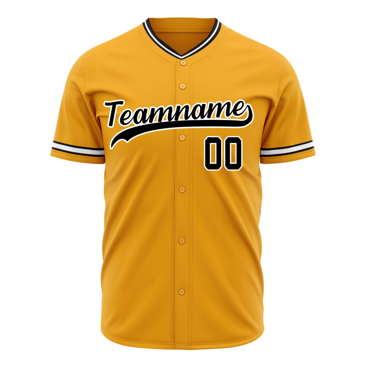 Custom Gold Baseball Jersey (With Black Color)