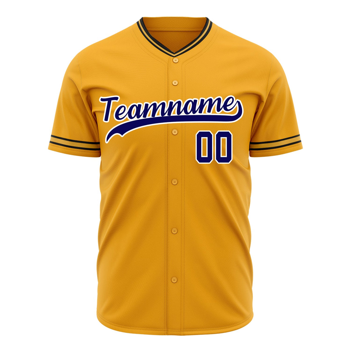 Custom Gold Baseball Jersey (With Purple Color)