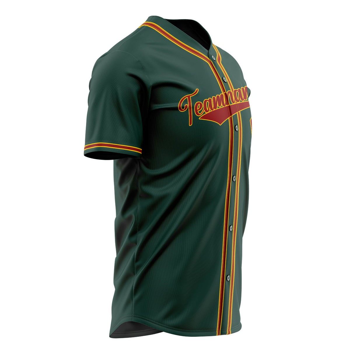 Custom Green Baseball Jersey (With Red Color)