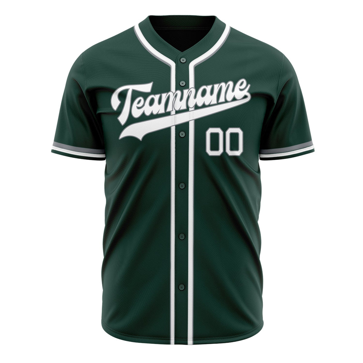 Custom Green Baseball Jersey (With White Color)