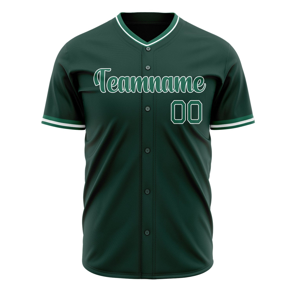 Custom Green Baseball Jersey (With Kelly Green Color)