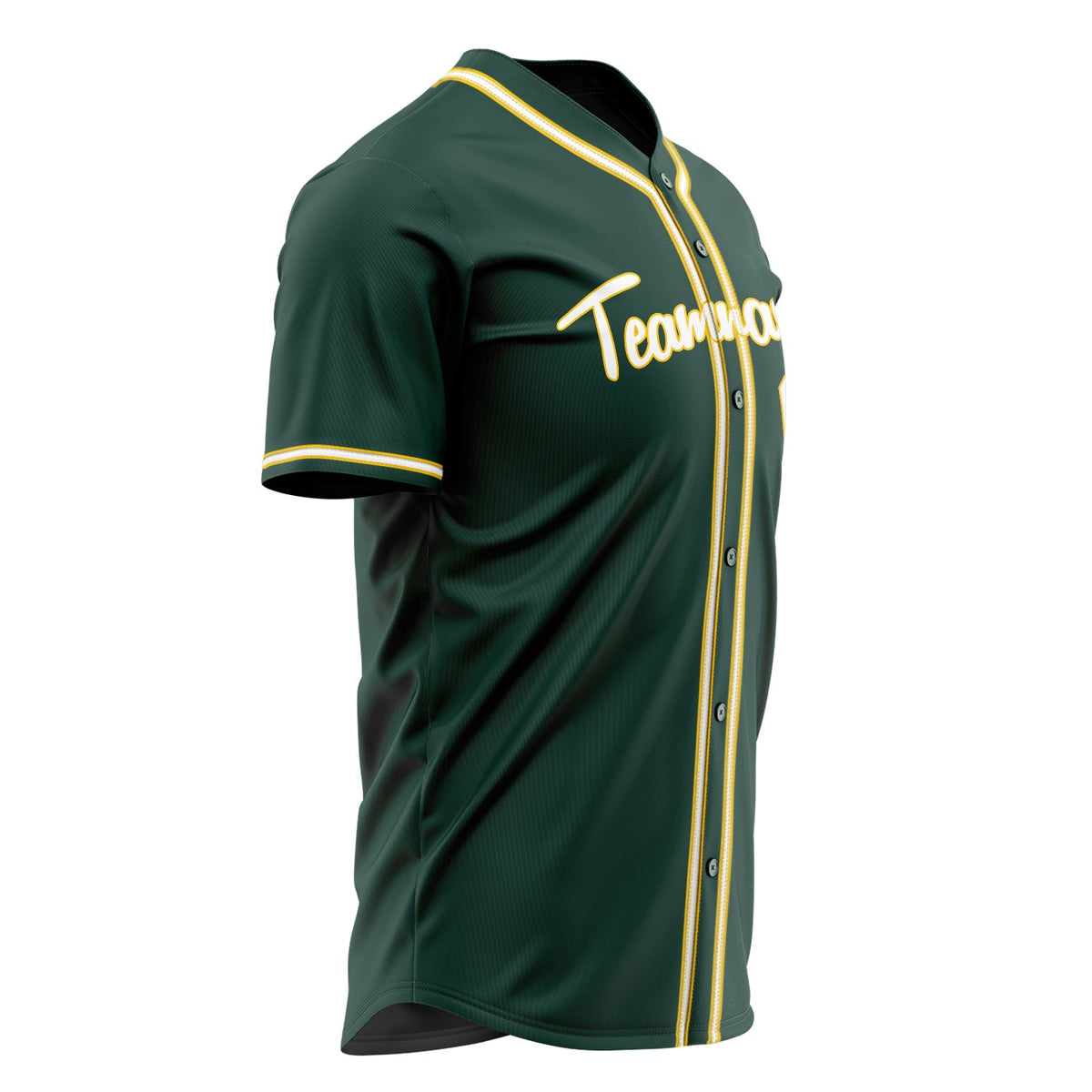 Custom Green Baseball Jersey (With White Color)