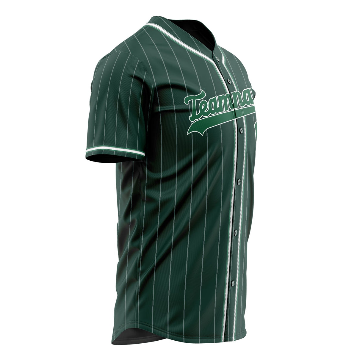 Custom Green Baseball Jersey (With Kelly Green White Pinstripe)