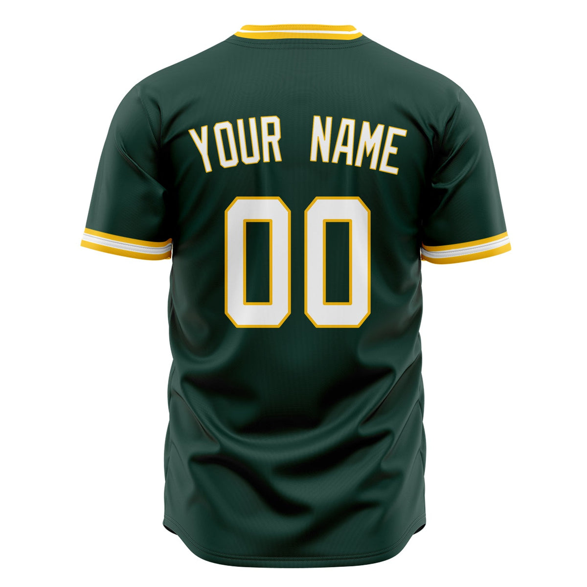 Custom Green Baseball Jersey (With White Color)