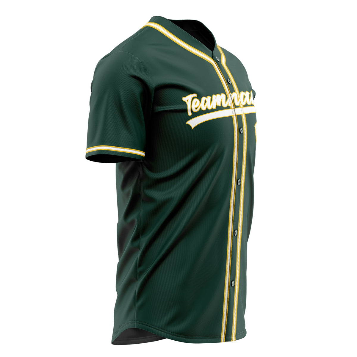 Custom Green Baseball Jersey (With White Color)