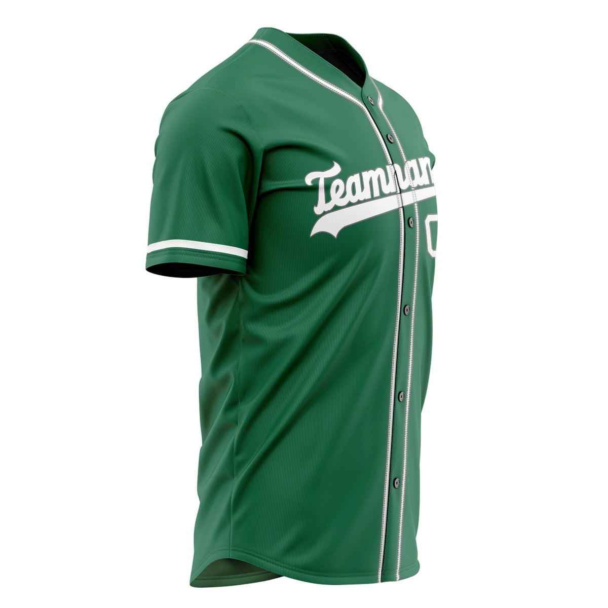 Custom Kelly Green Baseball Jersey (With White Color)