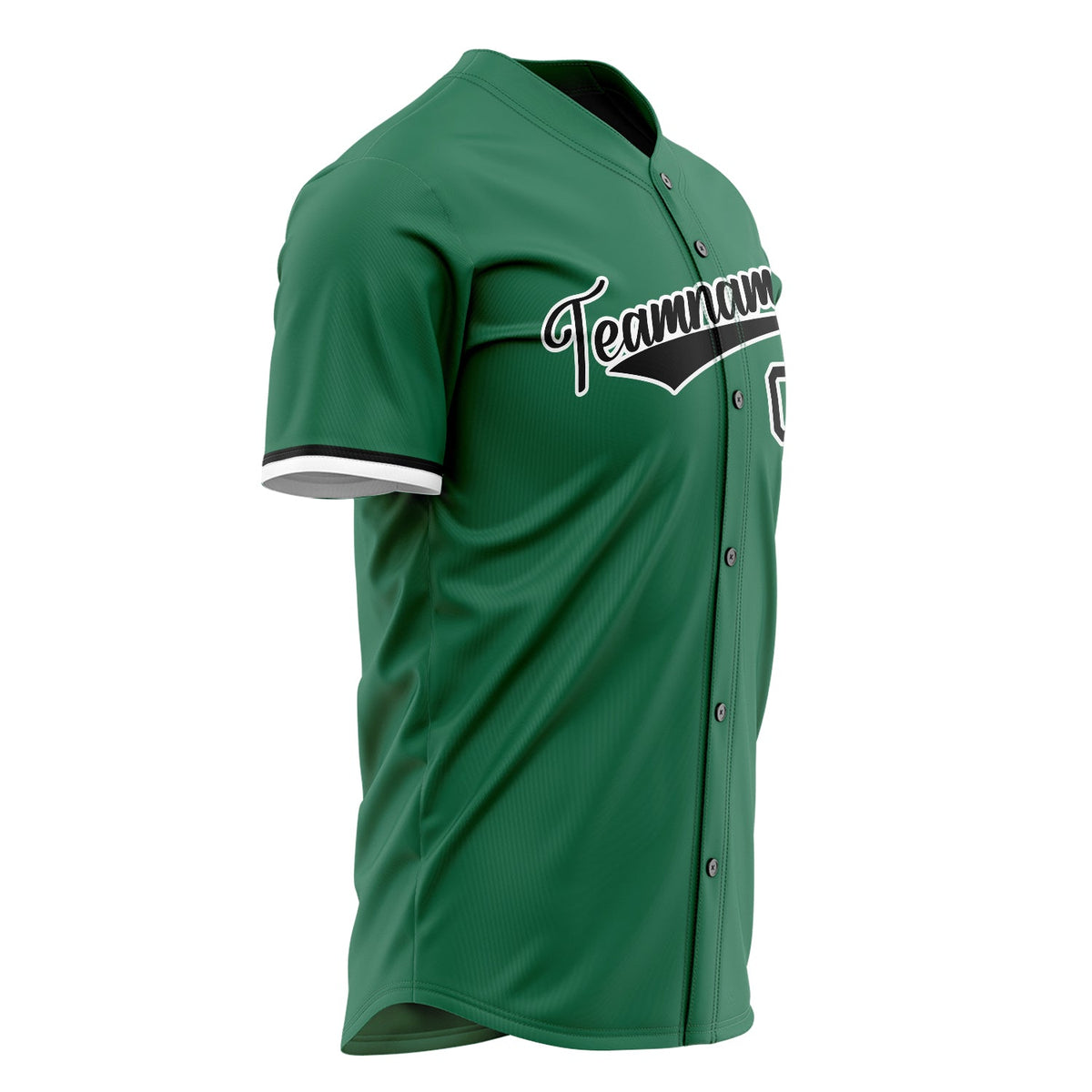 Custom Kelly Green Baseball Jersey (With Black Color)