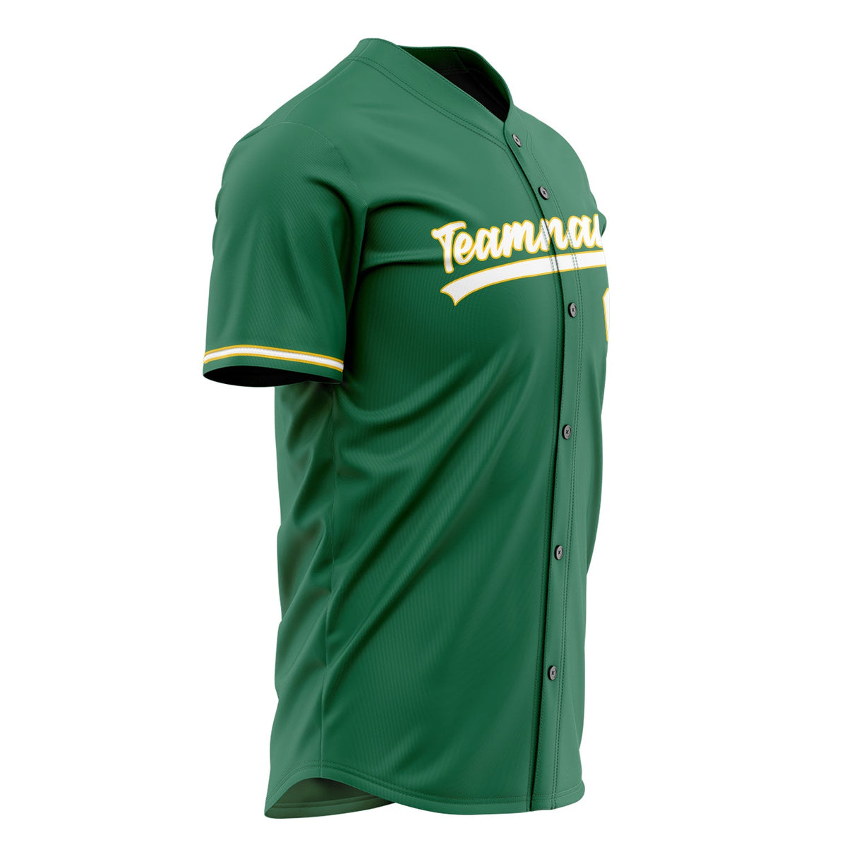 Custom Kelly Green Baseball Jersey (With White Color)