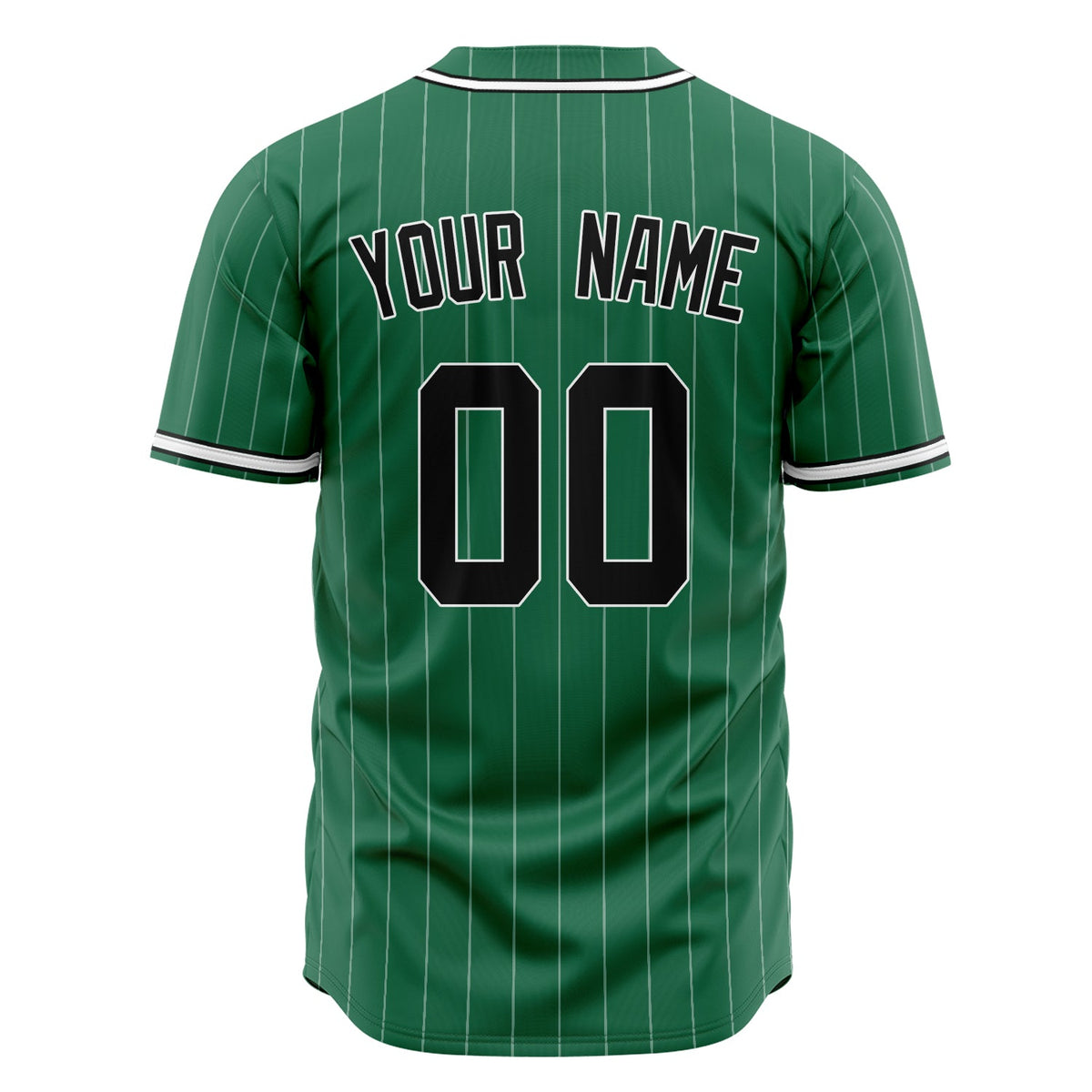 Custom Kelly Green Baseball Jersey (With Black Color)