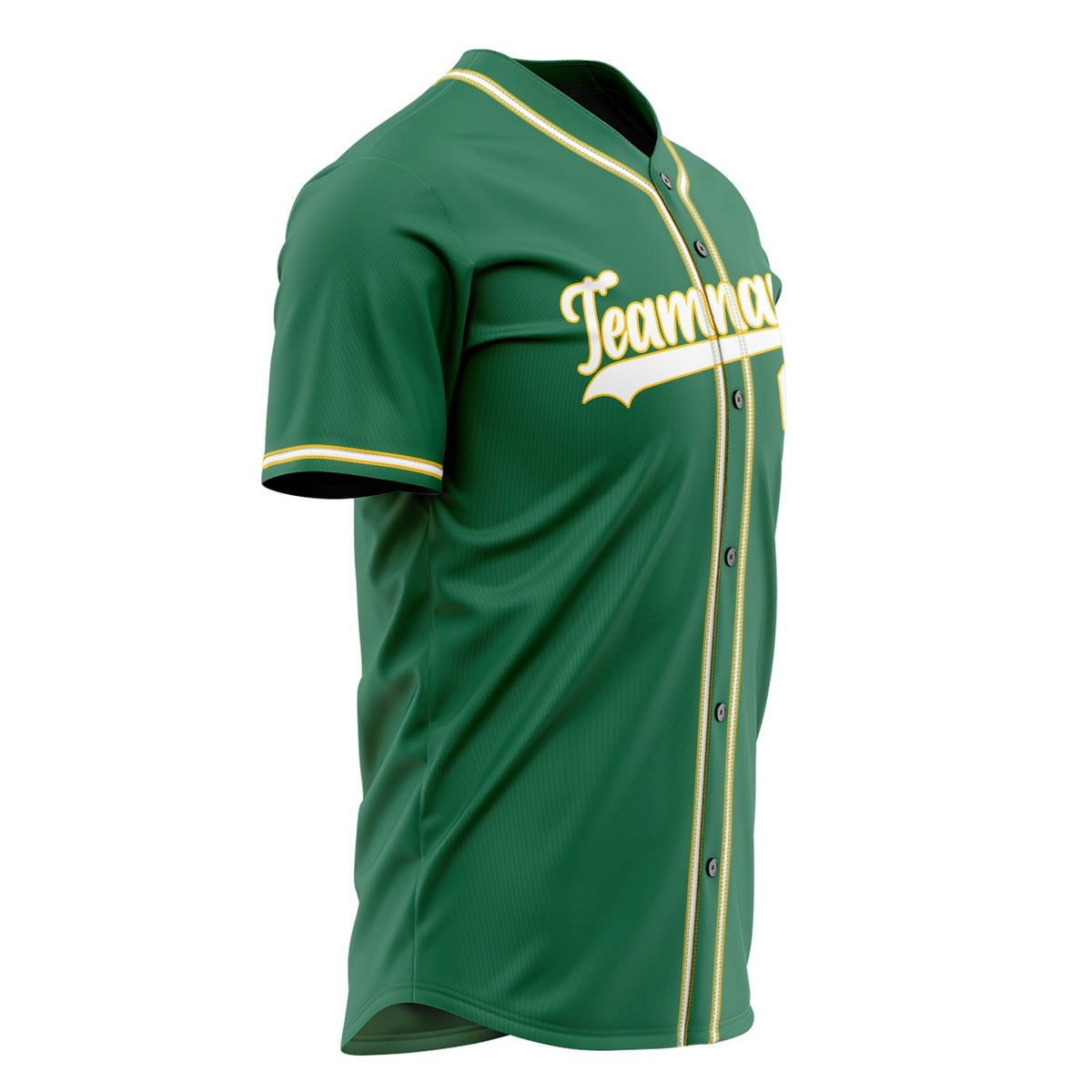 Custom Kelly Green Baseball Jersey (With White Color)