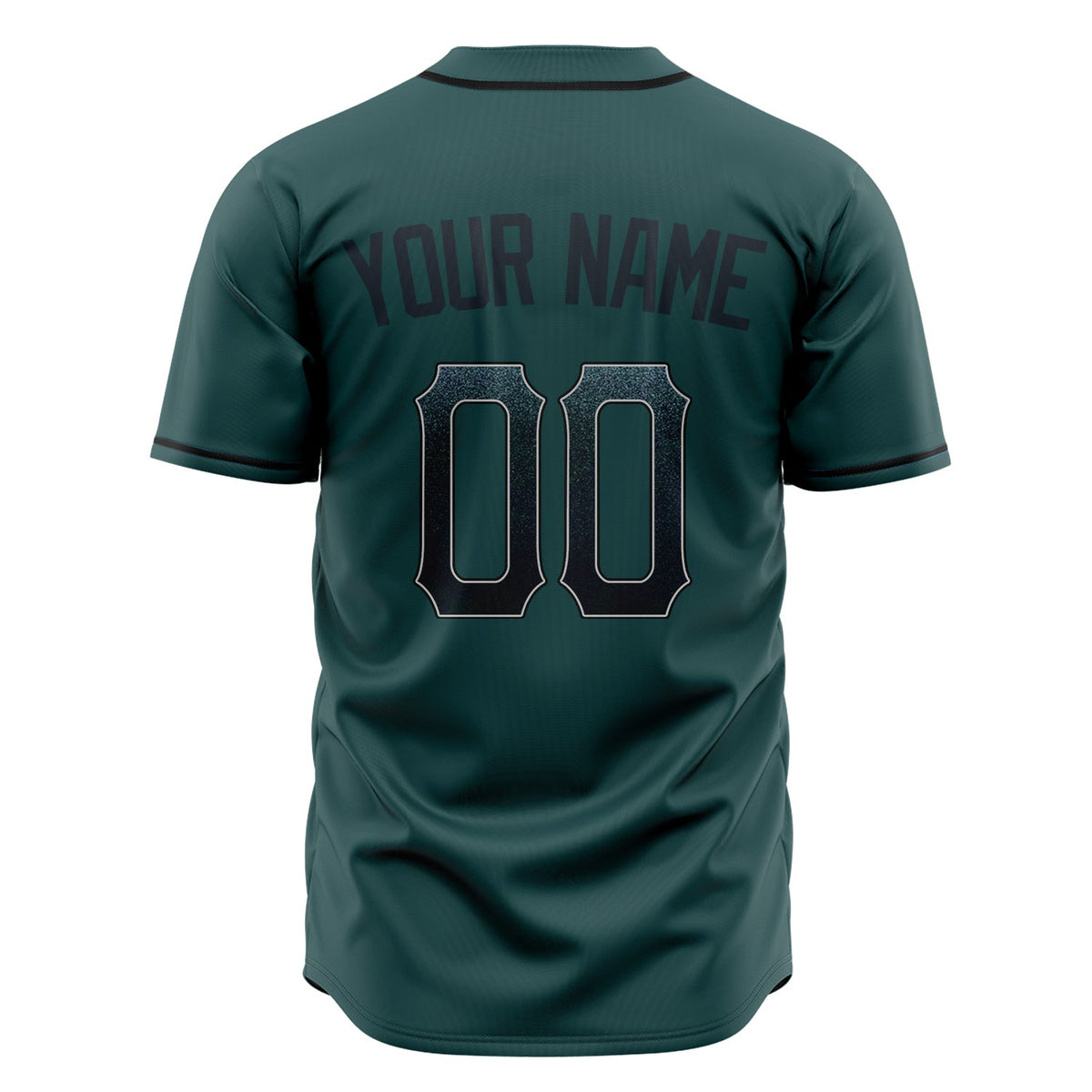 Custom Midnight Green Baseball Jersey (With Black Color)