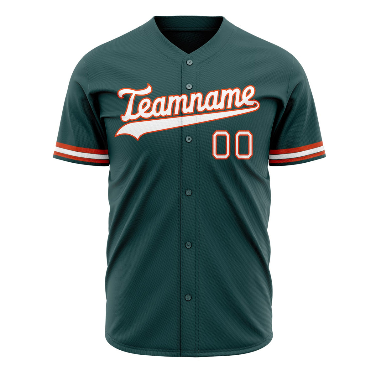 Custom Midnight Green Baseball Jersey (With White Color)