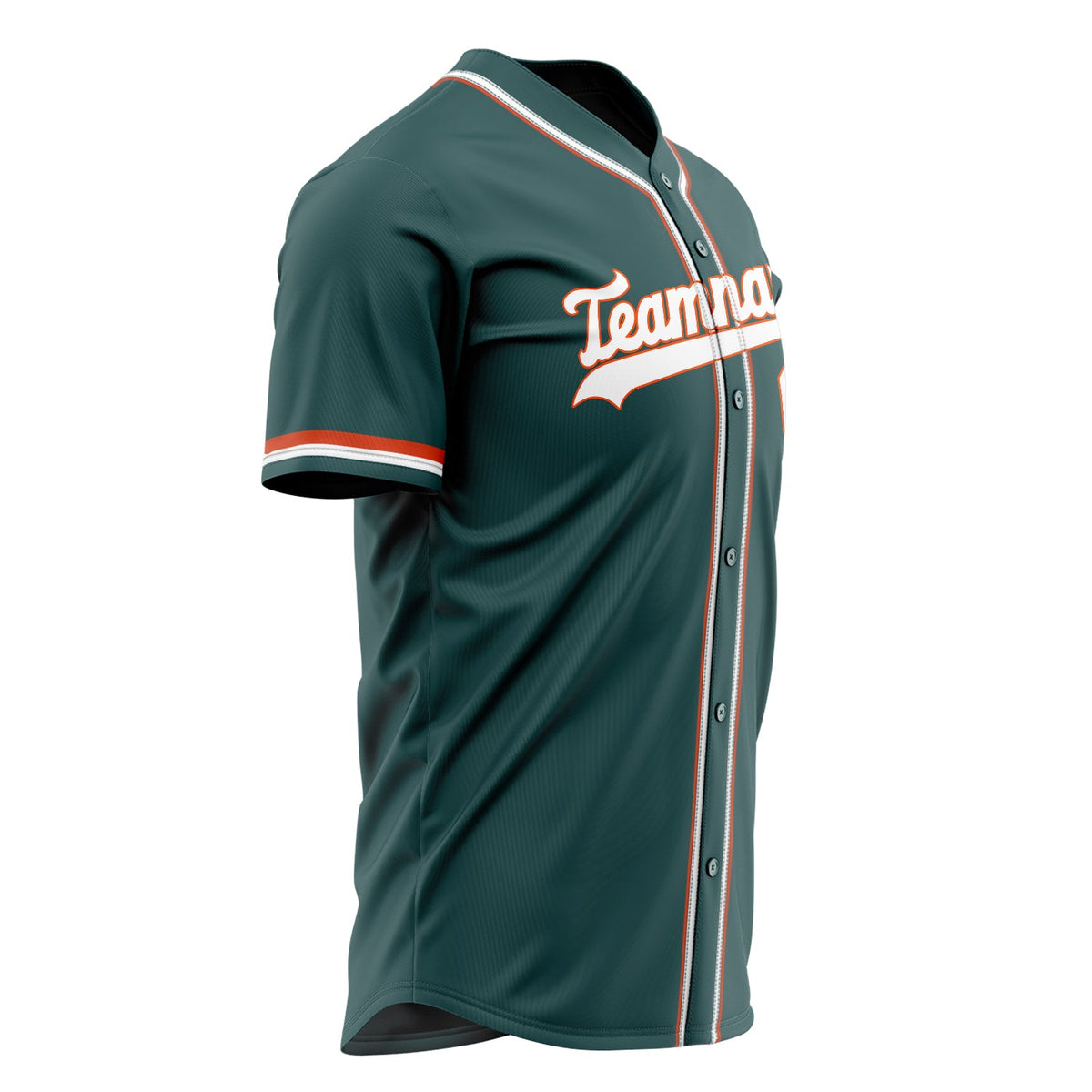 Custom Midnight Green Baseball Jersey (With White Color)