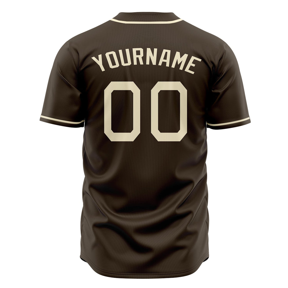 Custom Brown Baseball Jersey (With Cream Color)