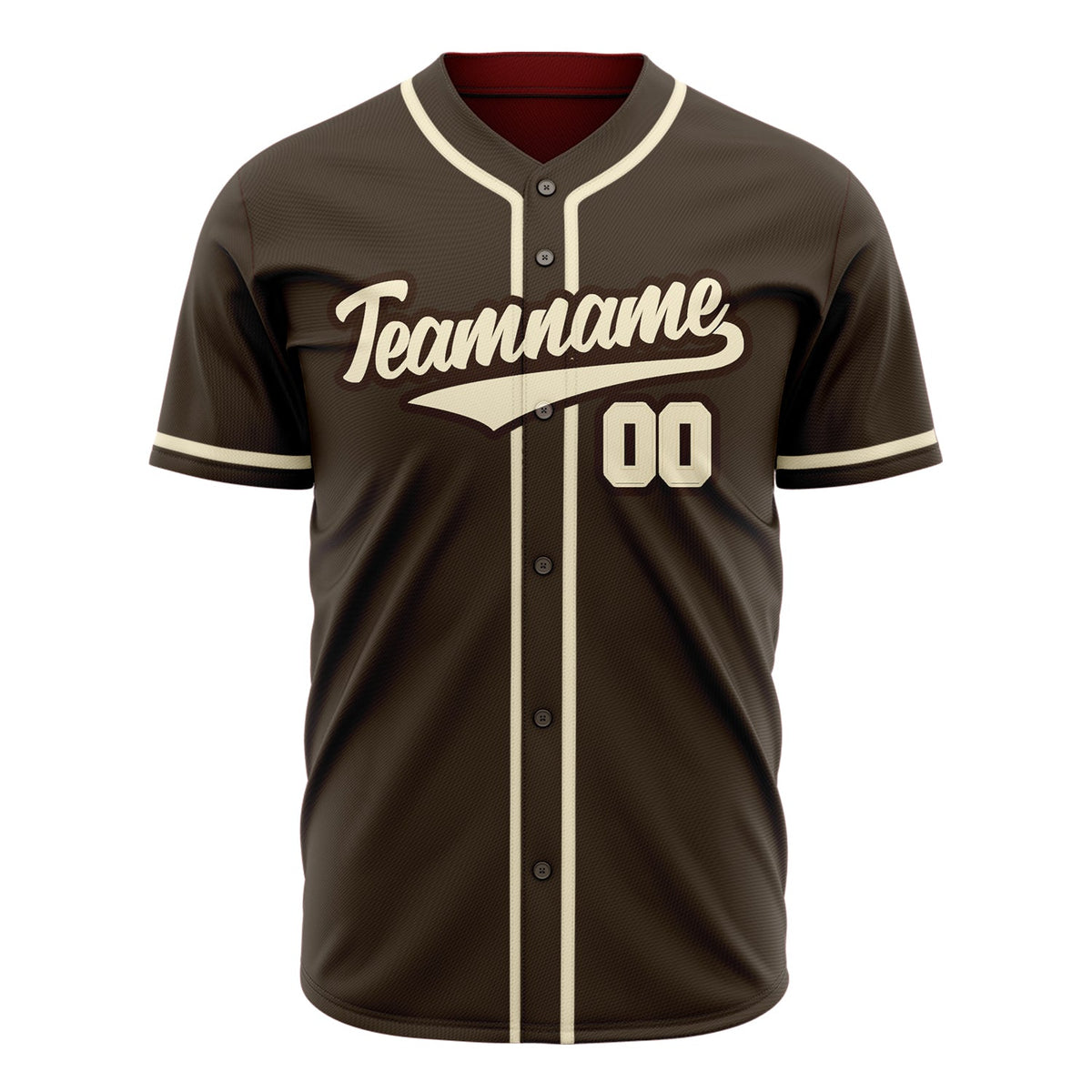 Custom Brown Baseball Jersey (With Cream Color)