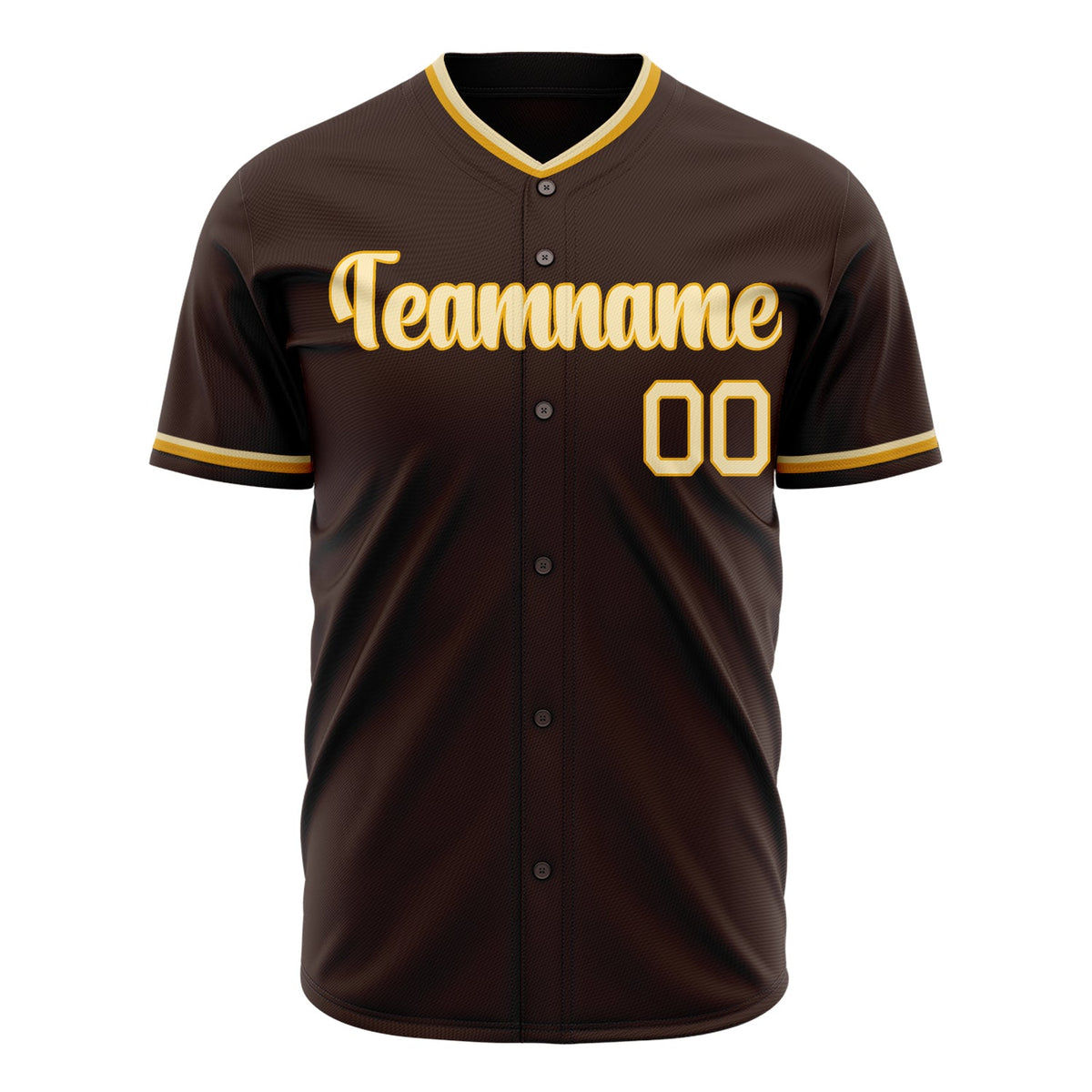 Custom Brown Baseball Jersey (With Cream Color)