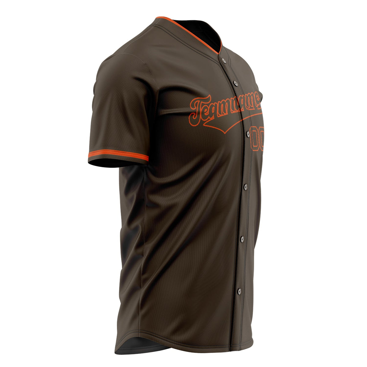 Custom Brown Baseball Jersey (With Orange Color)