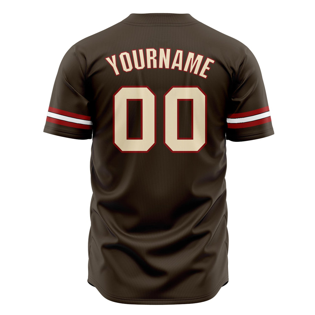 Custom Brown Baseball Jersey (With Cream Color)