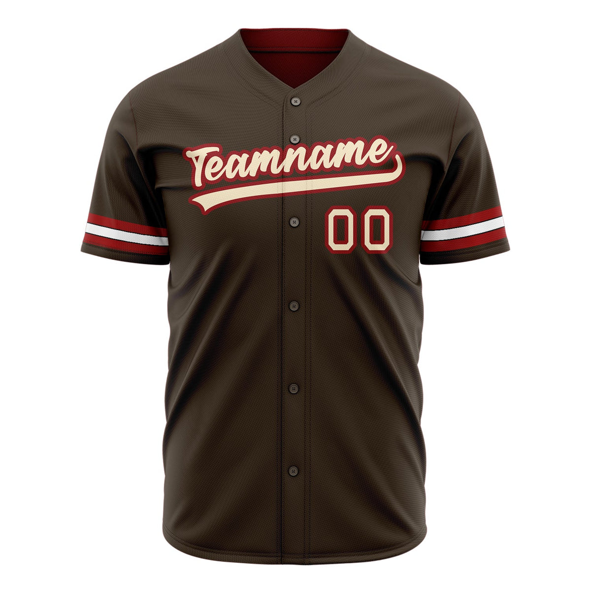 Custom Brown Baseball Jersey (With Cream Color)