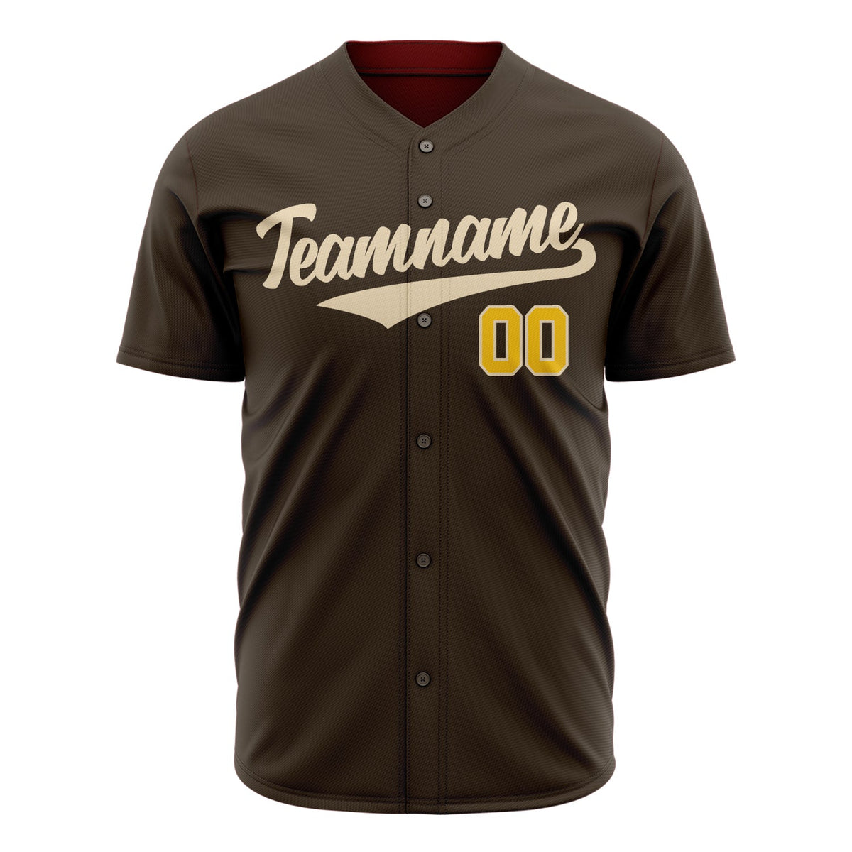 Custom Brown Baseball Jersey (With Cream Color)