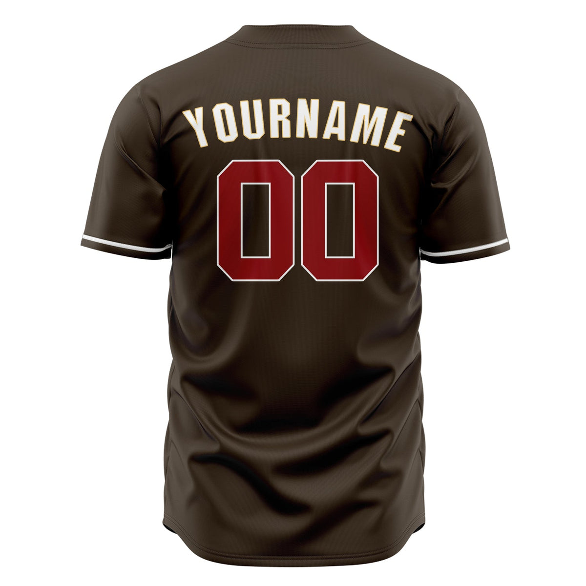 Custom Brown Baseball Jersey (With White Color)