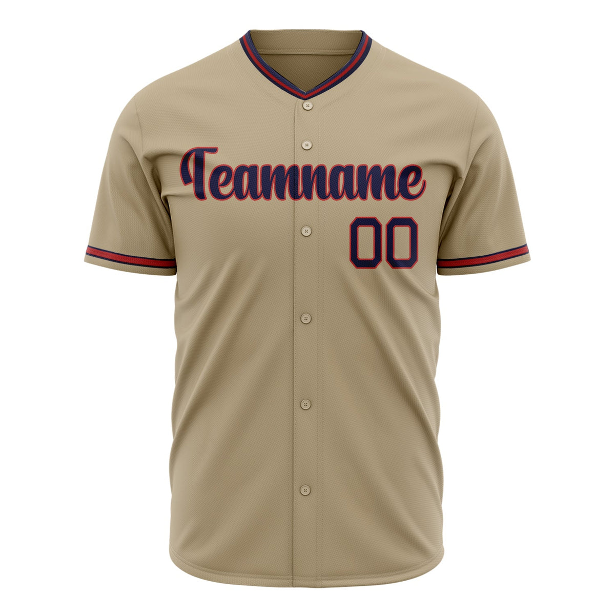 Custom Sand Baseball Jersey (With Navy Color)