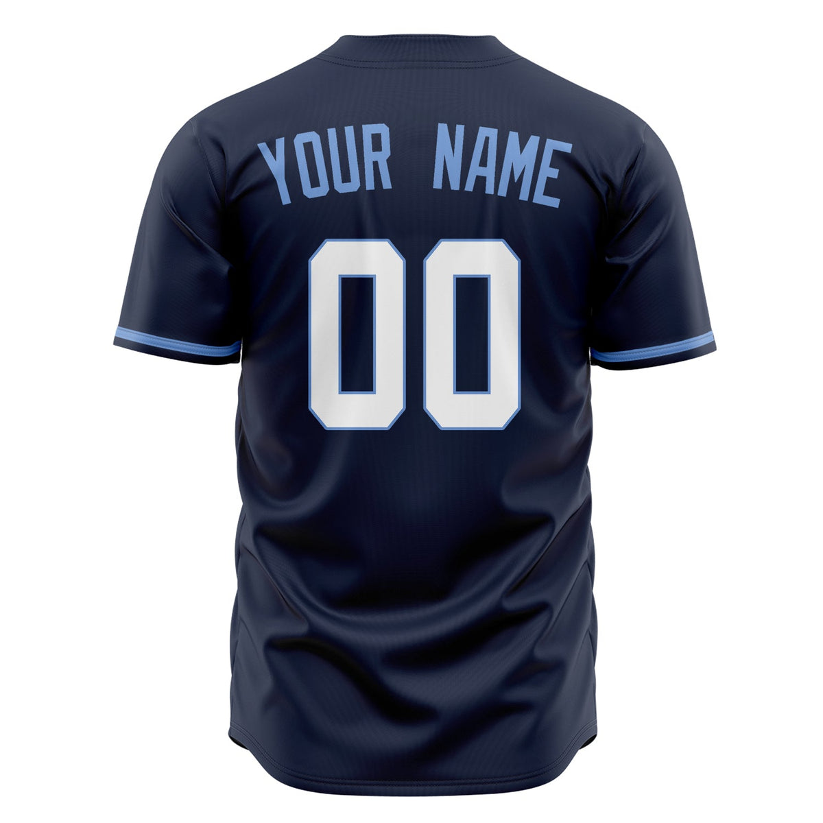 Custom Navy Baseball Jersey (With White Color)