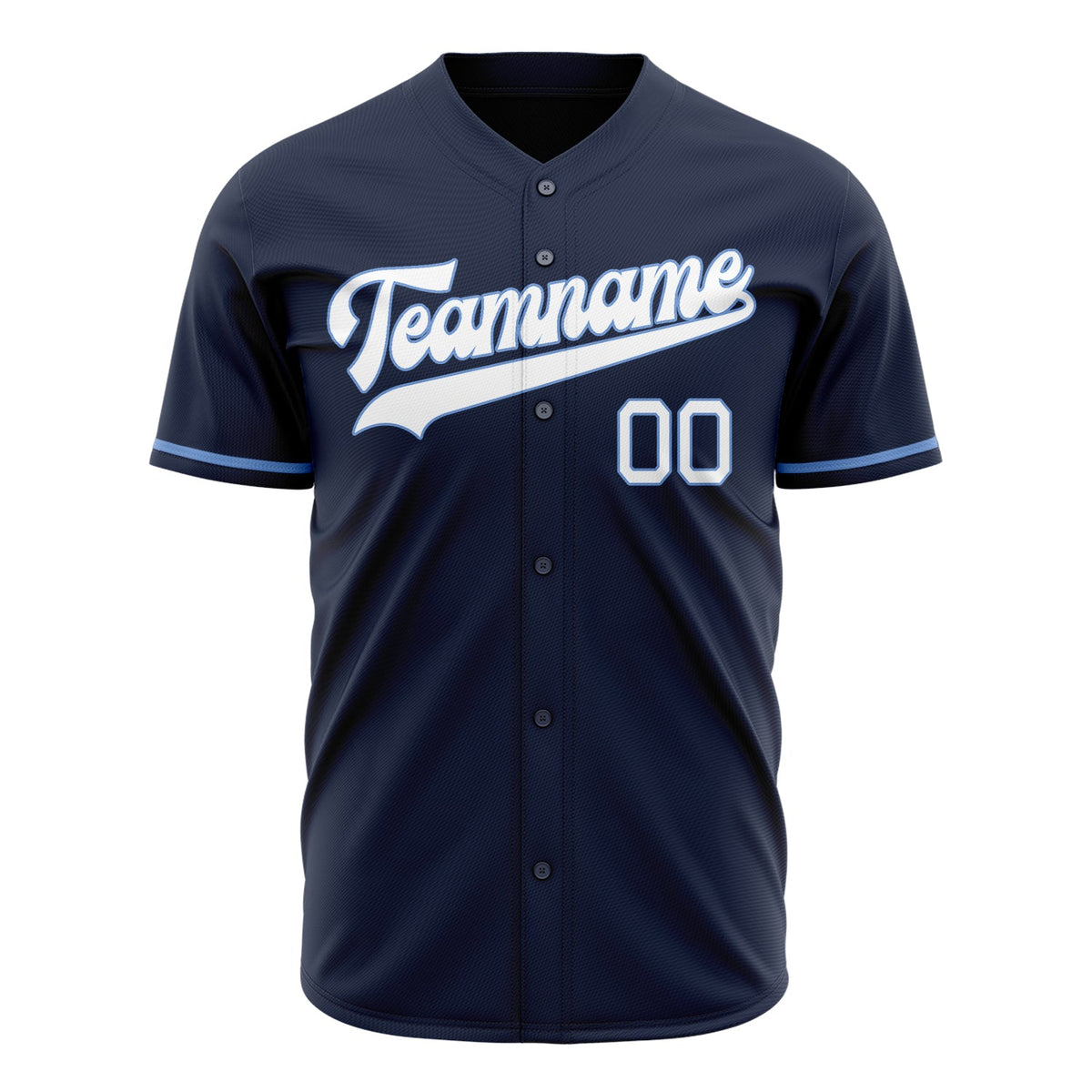 Custom Navy Baseball Jersey (With White Color)