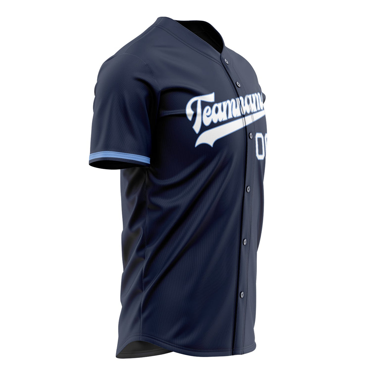 Custom Navy Baseball Jersey (With White Color)