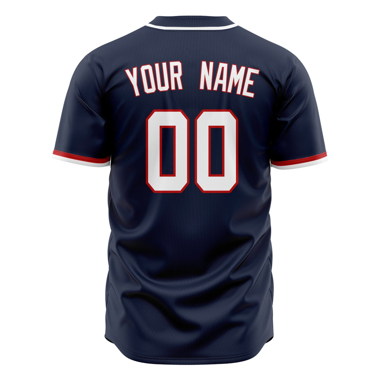 Custom Navy Baseball Jersey (With White Color)