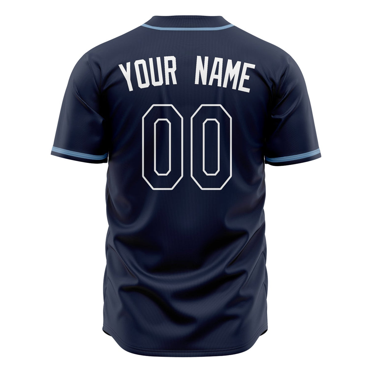 Custom Navy Baseball Jersey (With White Color)