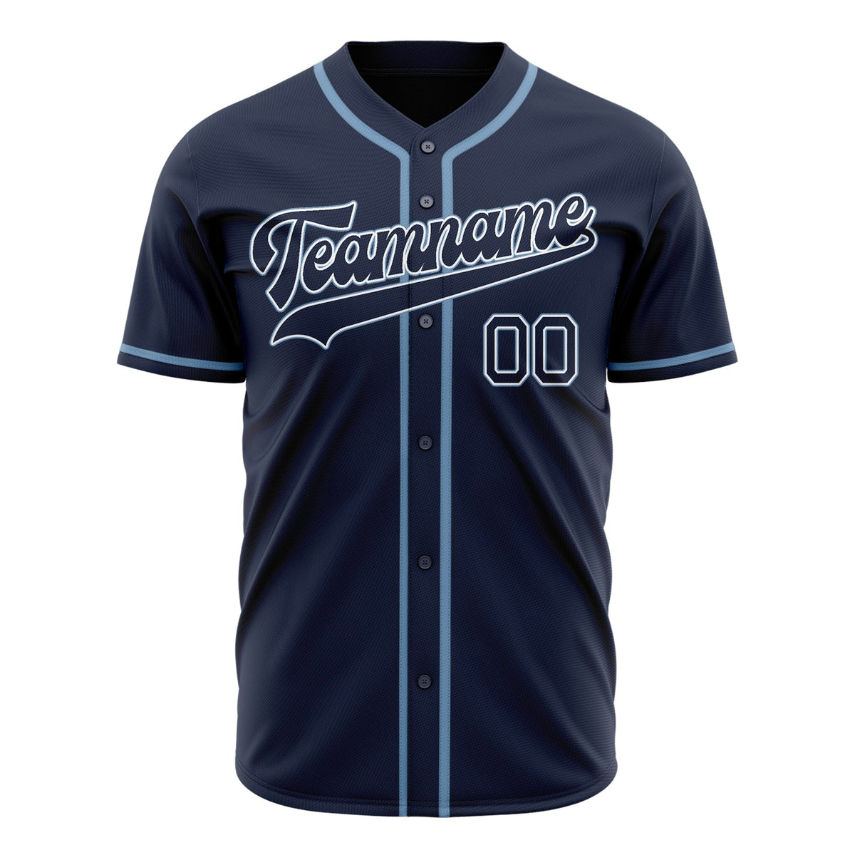 Custom Navy Baseball Jersey (With White Color)