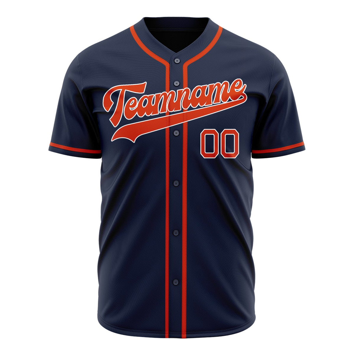 Custom Navy Baseball Jersey (With Red Color)