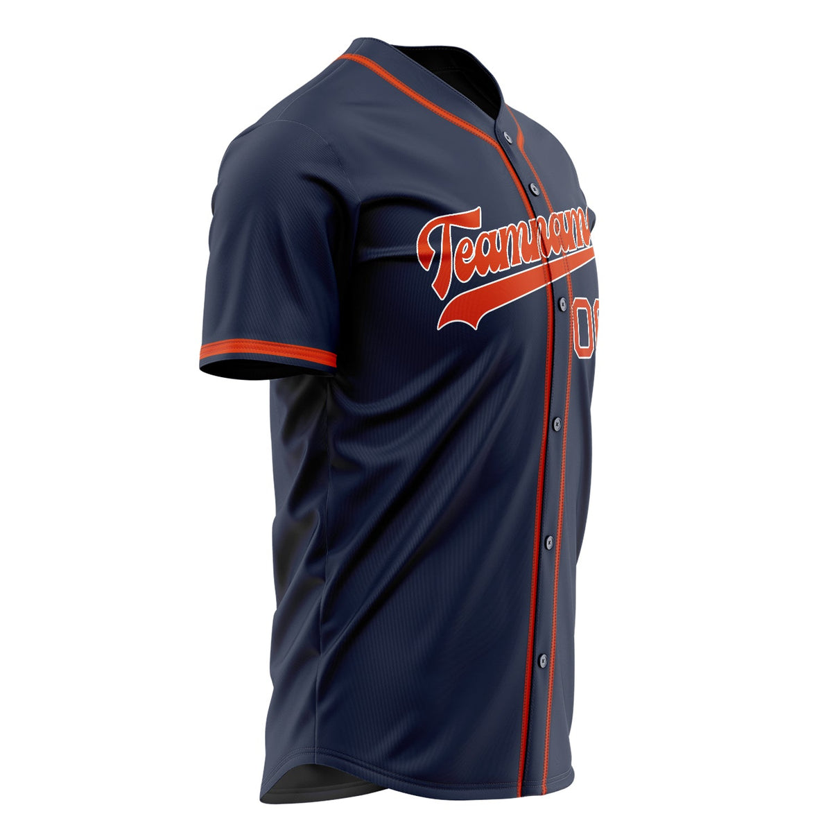 Custom Navy Baseball Jersey (With Red Color)