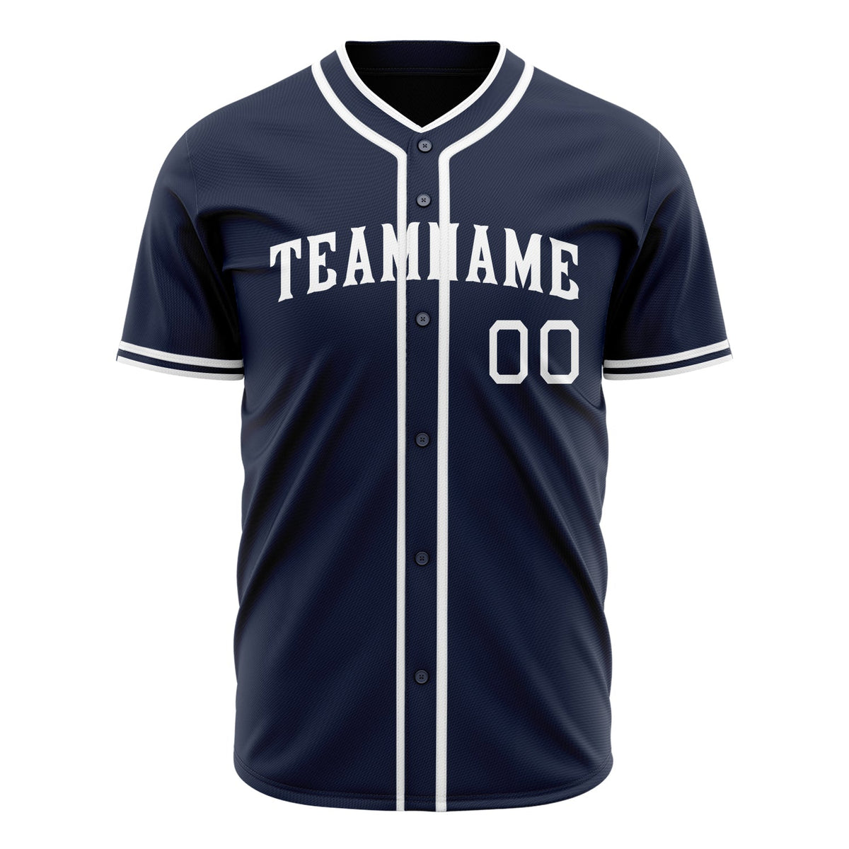 Custom Navy Baseball Jersey (With White Color)