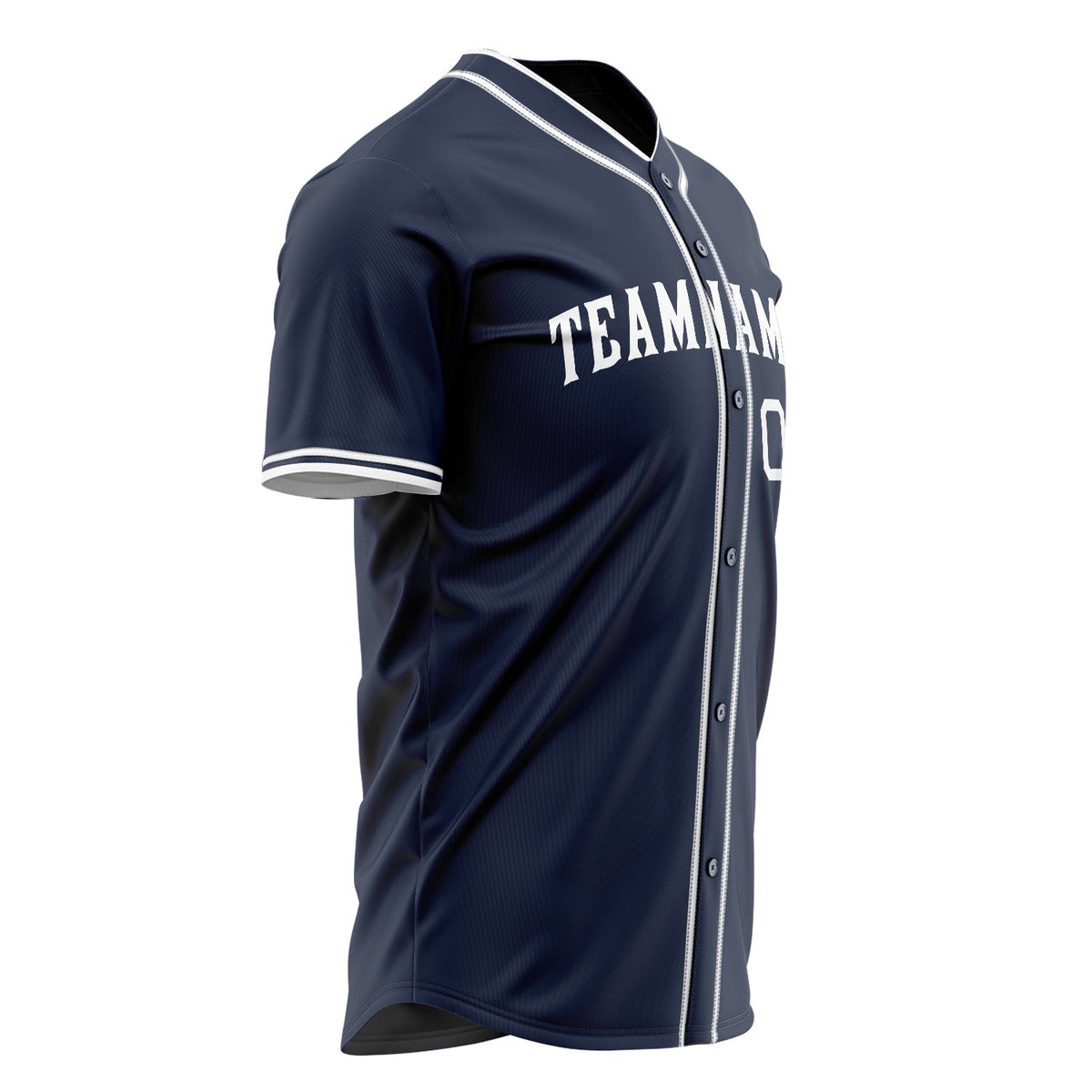 Custom Navy Baseball Jersey (With White Color)