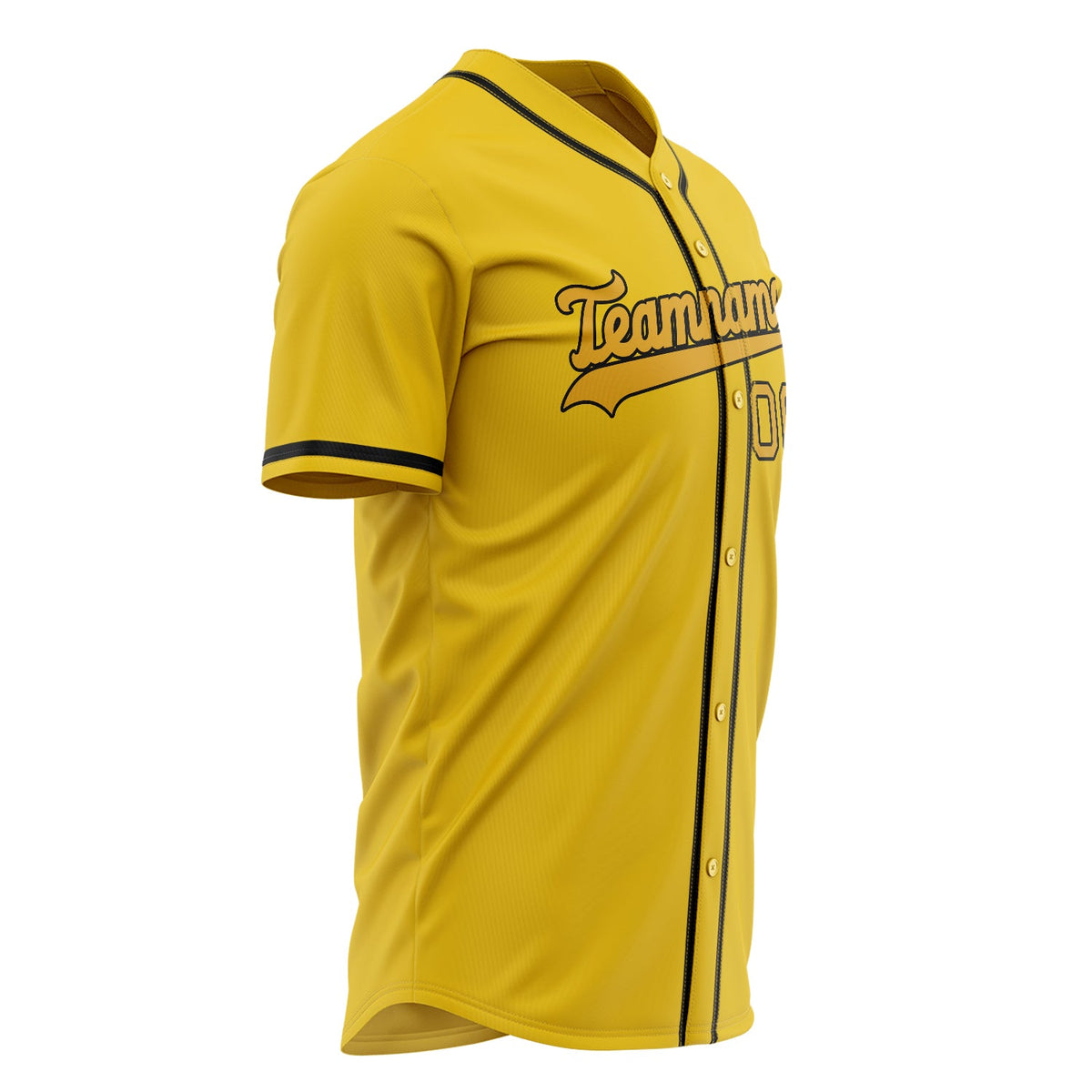 Custom Yellow Baseball Jersey (With Gold Color)