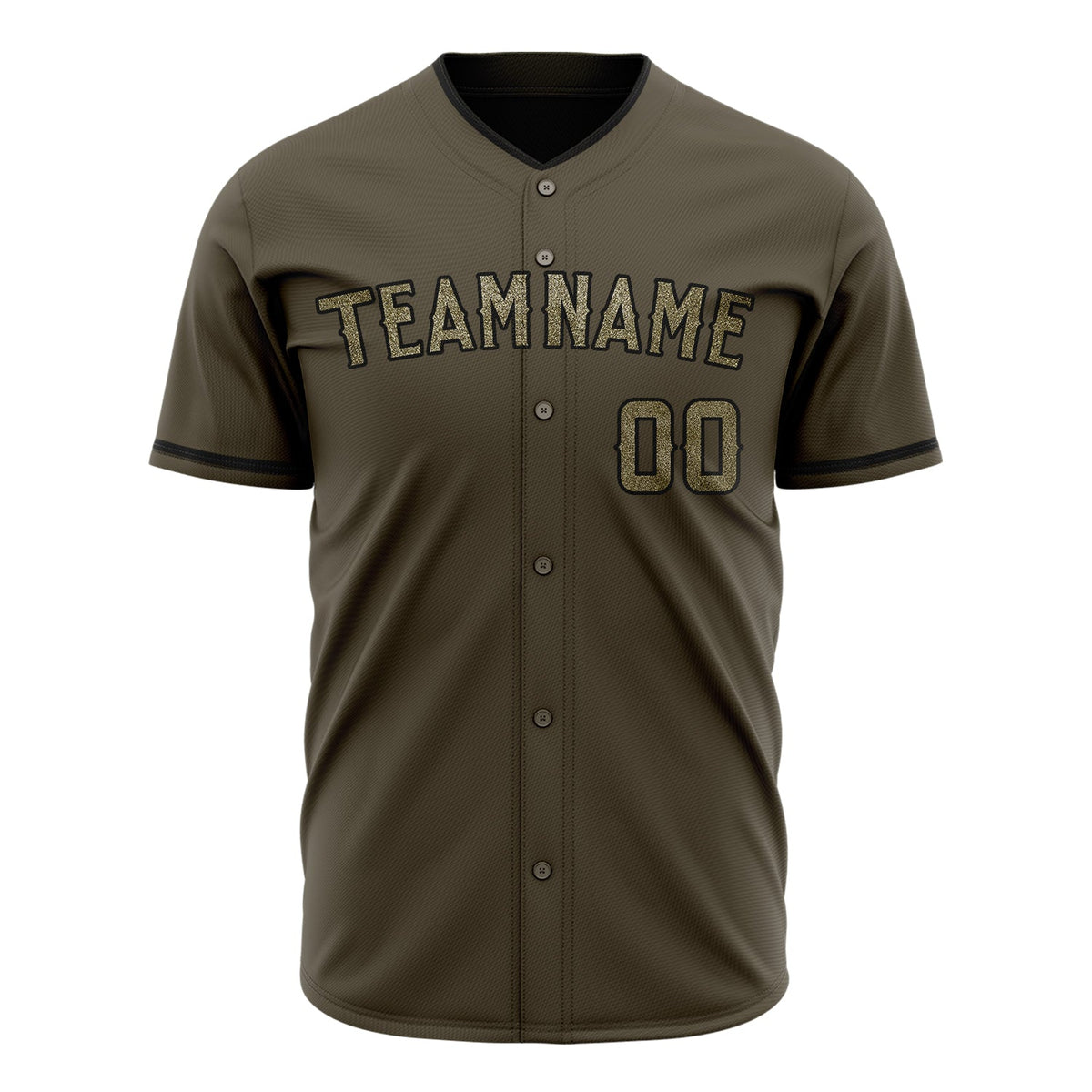 Custom Olive Baseball Jersey (With Black Color)