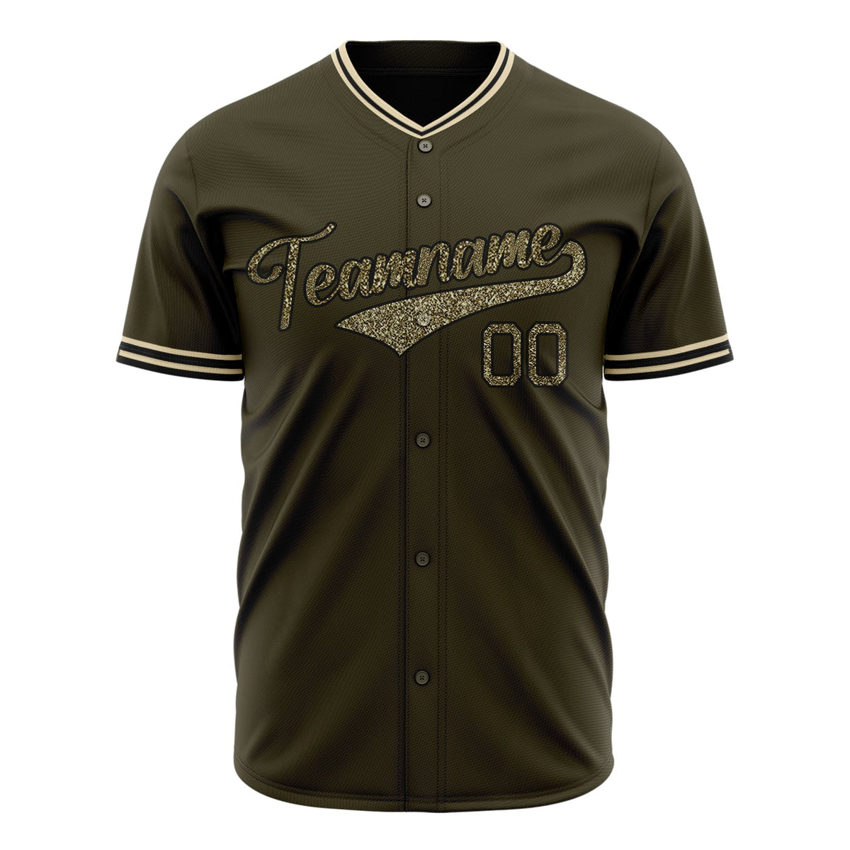 Custom Olive Baseball Jersey (With Camo Color)