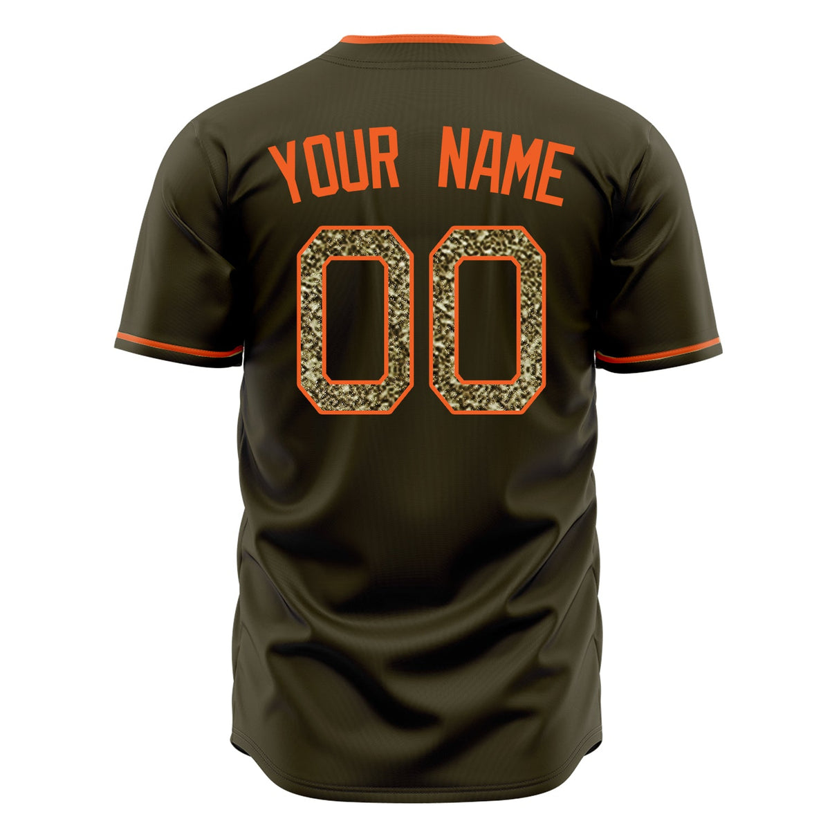 Custom Olive Baseball Jersey (With Camo Color)