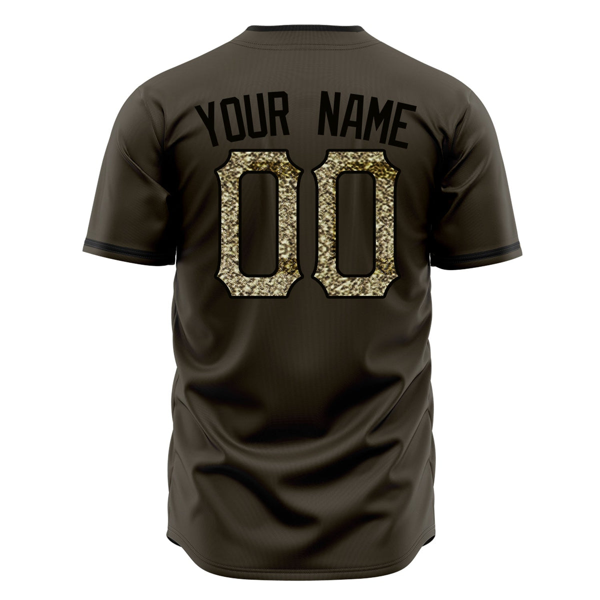 Custom Olive Baseball Jersey (With Camo Color)