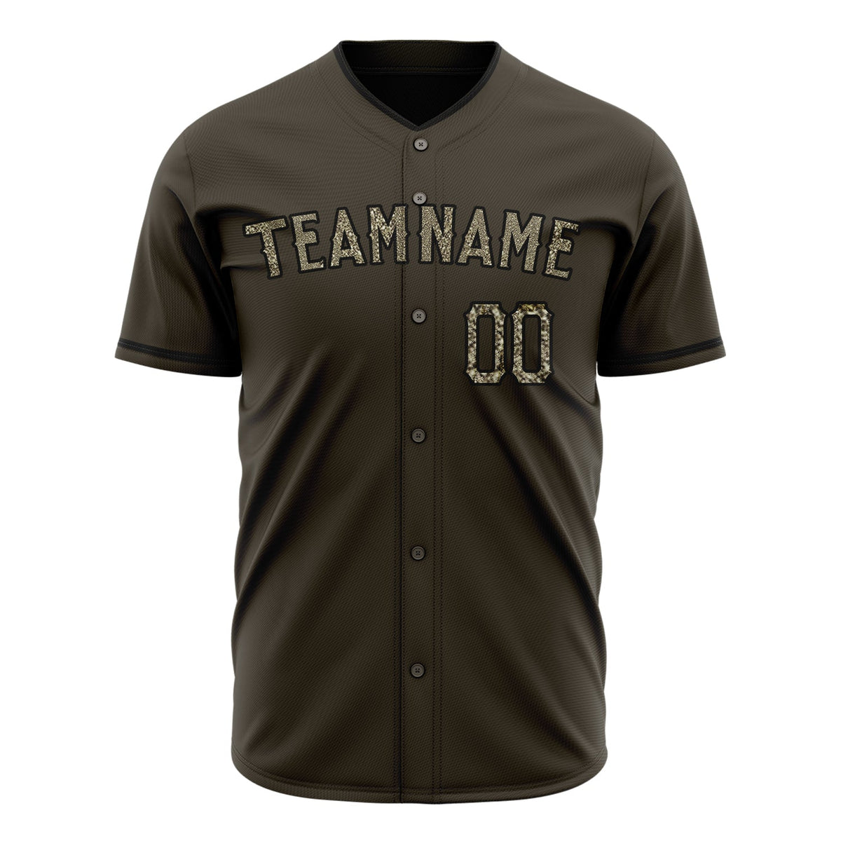 Custom Olive Baseball Jersey (With Camo Color)