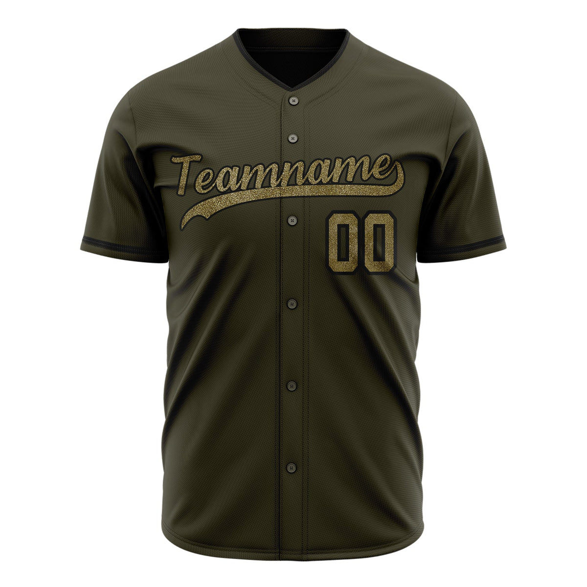 Custom Olive Baseball Jersey (With Camo Color)