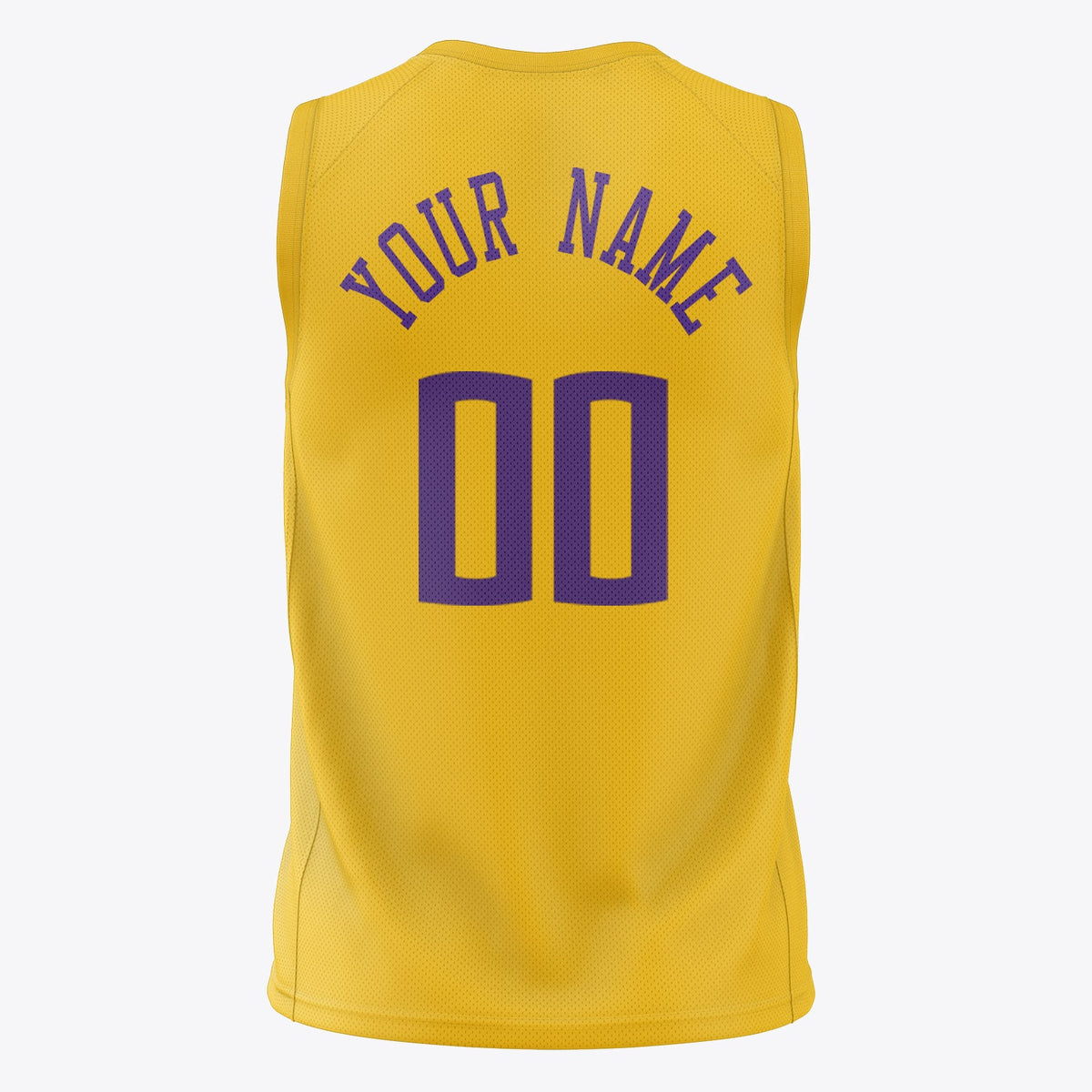 Custom Gold Purple Solid Color Basketball Jersey