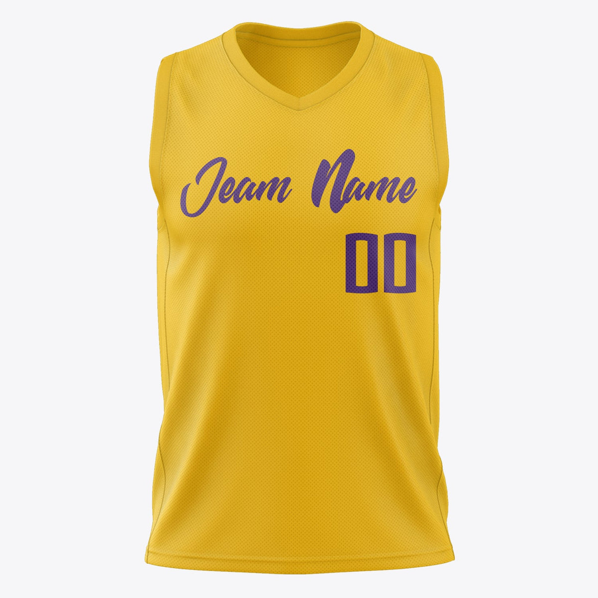 Custom Gold Purple Solid Color Basketball Jersey