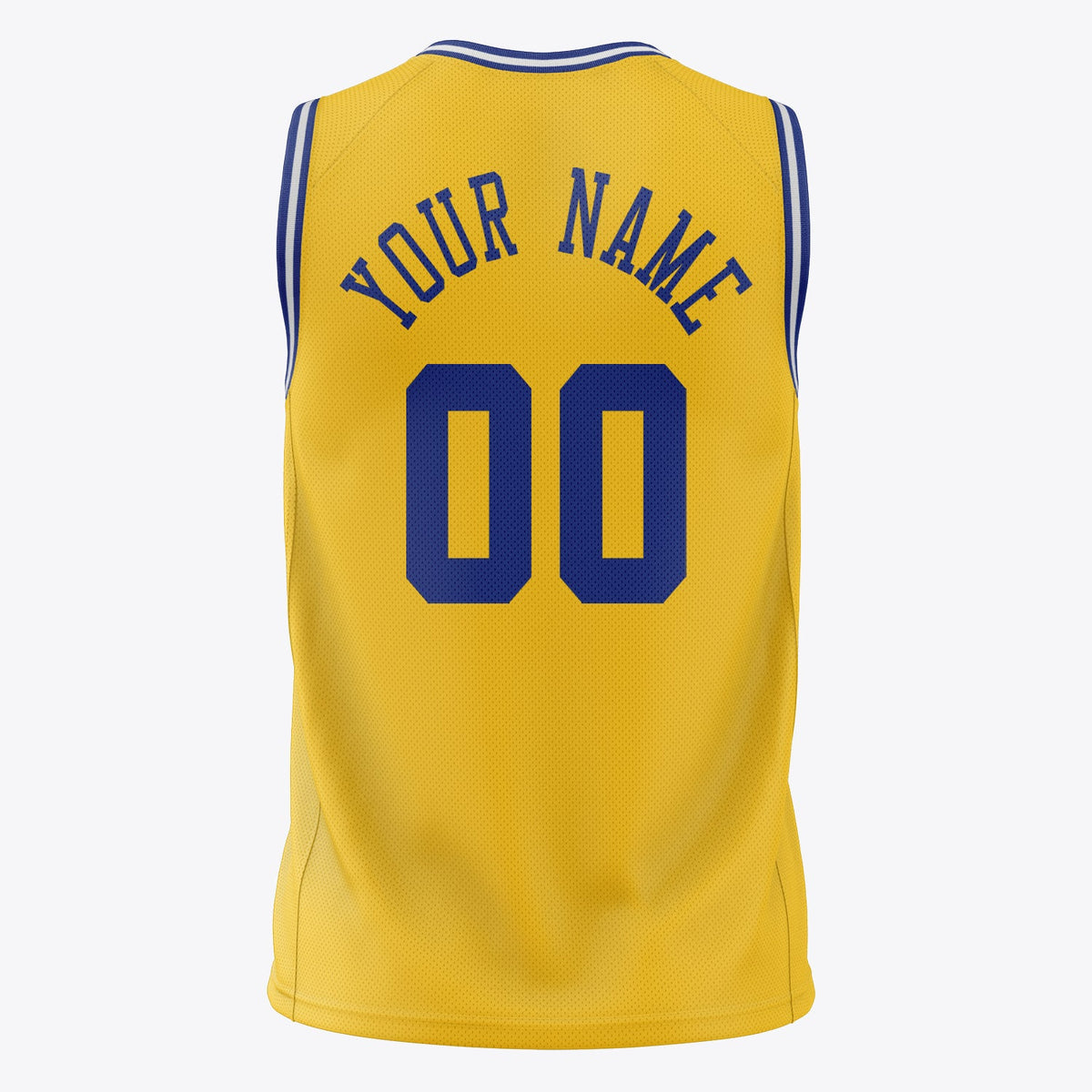 Custom Gold Royal Solid Color Basketball Jersey