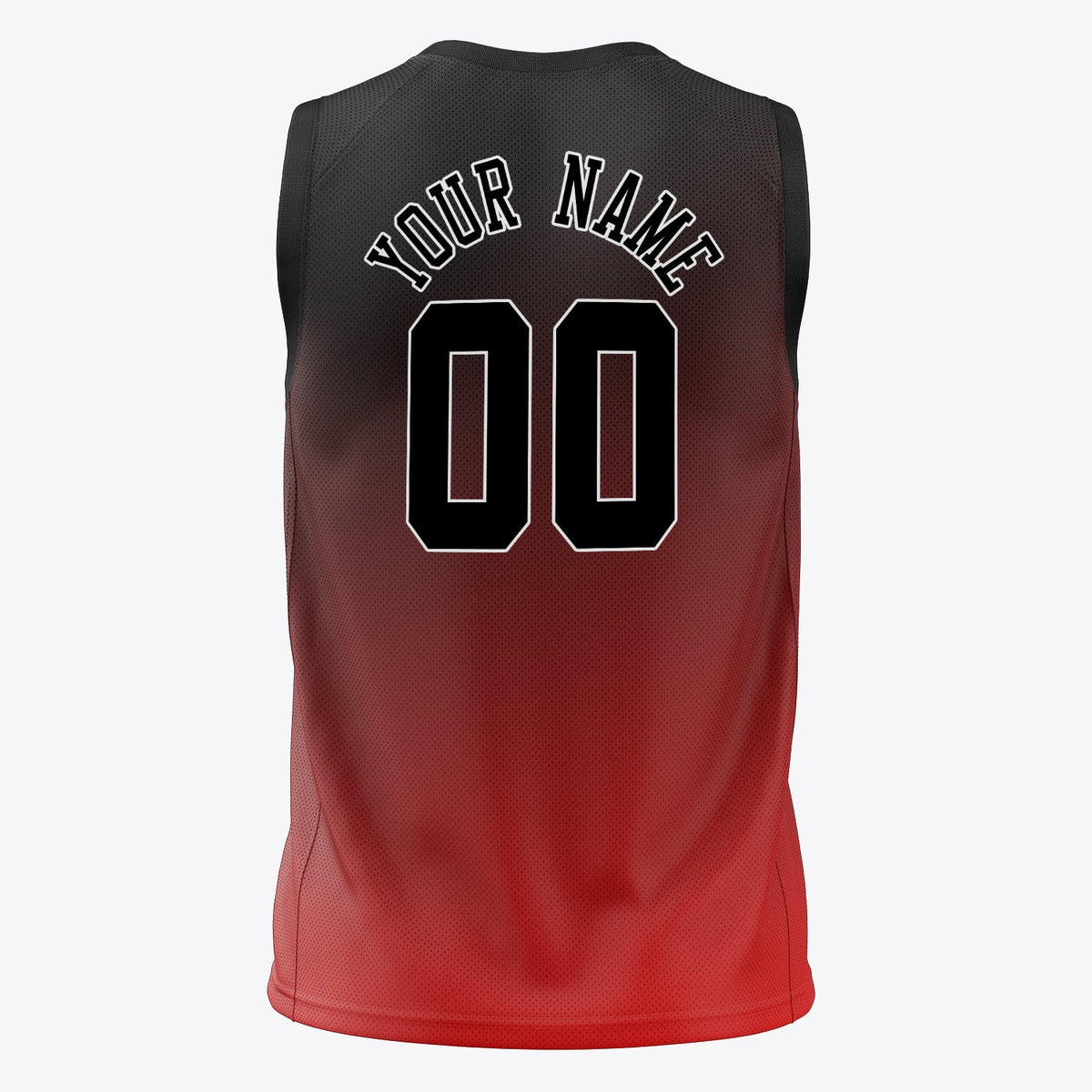 Custom Red Black Fade Basketball Jersey